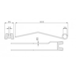 Ząb agregatu KVERNELAND 46010150 Quick-Fit MA46010150 